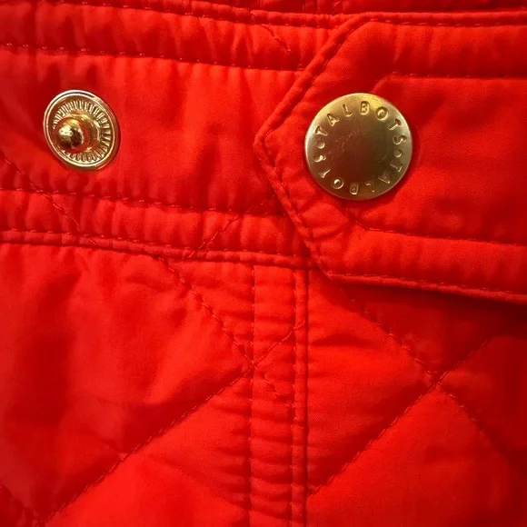Talbots Quilted Barn Jacket Bright Red Orange - Women’s XL Cabincore Chic Cozy - Picture 5 of 12